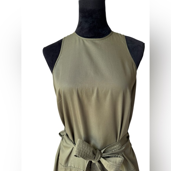 NWT Women’s Brooks Brothers Olive Green Sleeveless Dress size 4 - Picture 2 of 8
